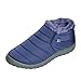 Memorygou Womens Ankle Boots Warm Fur Lining Waterproof Outdoor Slip-On Winter Snow Booties Blue US 7 by