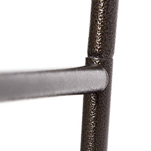 Relaxdays Torbogen Garten pulverbeschichteter Stahl, Rosenbogen für Kletterpflanzen wetterfest und freistehend , Bronze, 240 x 140 x 38 cm, Schwarz – Bild 7