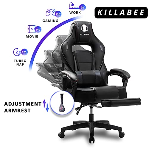 KILLABEE Massage Gaming Chair High Back PU Leather PC Racing Computer Desk Office Swivel