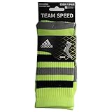 adidas Team Speed Crew Sock, Solar Slime/Black, Size Medium