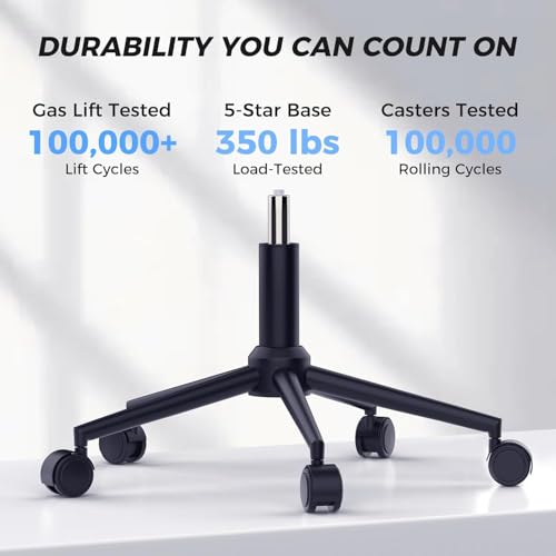 CYKOV Ergonomic Office Chair with Footrest, 90-160° Reclining Mesh Desk Chair with Adjustable Lumbar Support & Headrest, High Back Computer Chair for Home Office and Gaming, 350 lbs