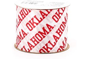 Berwick Offray Oklahoma Sooners (#2) Ribbon, 2.5 Inch, Red, Polyester, Sports, General Decoration