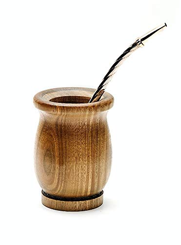 Balibetov [NEW] Traditional Palo Santo Wood Yerba Mate Gourd Set (Mate cup) with Yerba Mate Bombilla (Straw) (Wood)