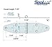 SeaLux Stainless Steel Large Heavy Duty Strap Hinges Overall Length 7-1/8