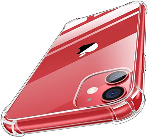 Egotude Shock Proof Hard Back Crystal Clear Hybrid Soft Bumper Anti Scratch Cover Case for iPhone 11 (Transparent)
