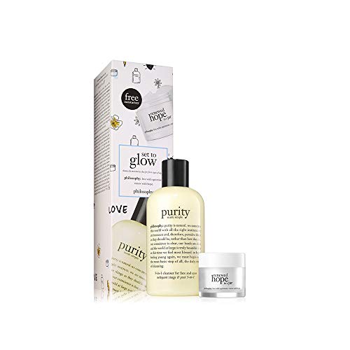 Philosophy Set To Glow Set -(8.0 Ounce Purity Cleanser + 0.5 Ounce Renewed Hope Moisturizer), 1 Ounce
