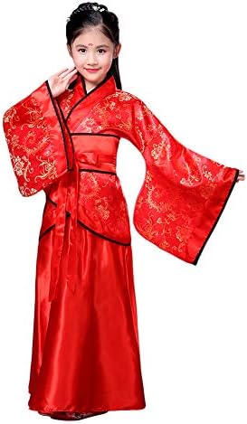 Hzjundasi Chinese Ancient Hanfu Dress for Girls - Traditional Stage Performance Tang Suit Costume