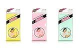Salux Bath Towel Yellow Pink Green 3 Count Pack