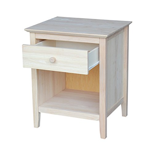 International Concepts Solid Wood Unfinished Nightstand LAVORIST
