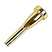 Whitelotous Gold Plated Trumpet Mouthpiece Meg 3C Size for Bach New