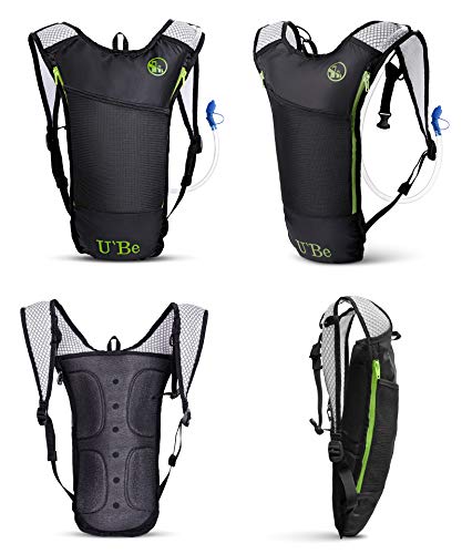 U`Be 2Pack Hydration Backpack Water Pack - Camelback for Running Hiking Biking - Camel Backpack with 2l Water Bladder