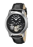 Fossil Grant Black Dial Stainless Steel Leather Quartz Male Watch ME1126