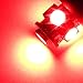 YITAMOTOR 10 PCS T10 Wedge 5-SMD 5050 Red LED Light Bulbs W5W 2825 158 192 168 194 12V DC
