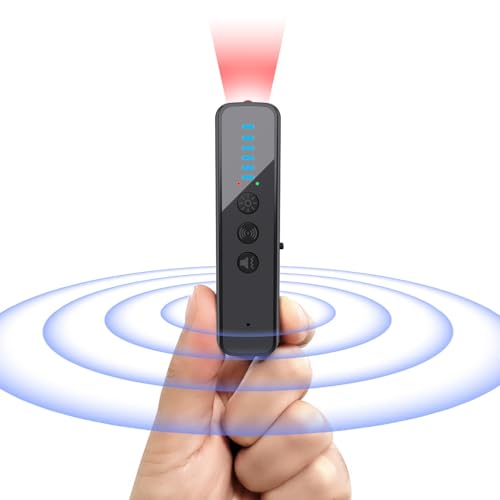 Upgraded Hidden Camera Detector - AI-Powered Anti-Spy Device, GPS Tracker & Bug Detector, Portable RF Signal Scanner for Hotels, Travel, Home & Office (Black)