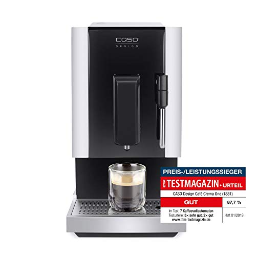 CASO Café Crema One - Design Kaffeevollautomat, innovatives Heizsystem, extra leises Edelstahl-Kegelmahlwerk, für…