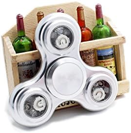 FindFun Fidget Spinner Toy Glowing Hand Spinner with Led Light Perfect For ADD, ADHD, Anxiety, and Stress Relief(Siver)