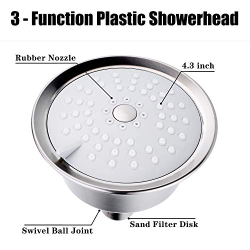 HANEBATH Shower Faucet Set with Pressure Balance Roughin Valve, Brushed Nickel Shower Trim Kit