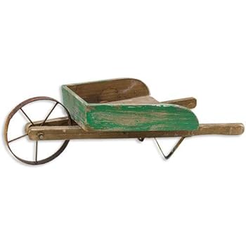Amazon.com : Decorative Galvanized Metal Wheelbarrow ...