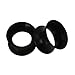 Piercing Area 1Pair Ultra Thin Silicone Flexible Ear Tunnels Plugs Expander Earskin Piercing Body Jewelry Black 2g(6mm)