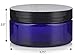 8 oz Cobalt Blue Plastic (BPA Free) Heavy Wall Refillable Low Profile Jar with Black Lid (12 Pack) + Spatulas