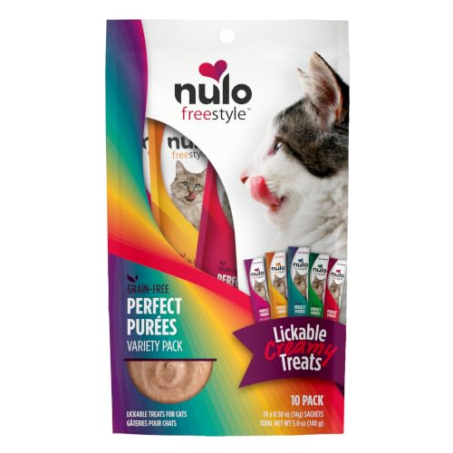 Nulo Freestyle Grain-Free Perfect Purees Premium Wet Cat Treats, Squeezable Mea…