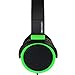 RockPapa Over Ear Stereo Foldabe Headphones Adjustable, Noise Isolating, Heavy Deep Bass, Folding Headsets with Microphone 3.5mm for Smart Phones Tablets Computers MP3/4 DVD (Black/Green)