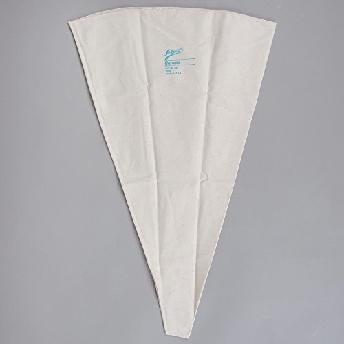 Ateco 3224 24" Canvas Pastry Decorating Bag - Durable Heat Resistant Canvas, Hemmed Tip, French Seamed Side.