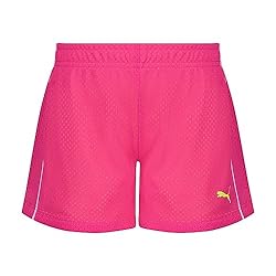 PUMA Girls' Big Active Short, Pink Glo, Large