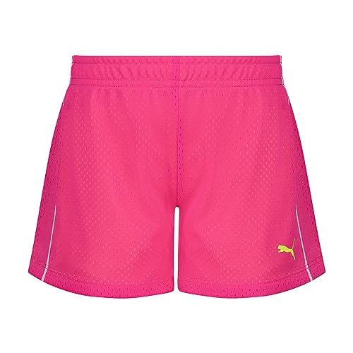 PUMA Girls' Big Active Short, Pink Glo, Large
