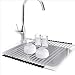Retractable roll up sink drying rack, Multi-purpose foldable dish drainer suitable for kitchen sink, Best durable stainless steel manufacture detachable primary