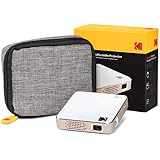 KODAK Ultra Mini Portable Projector | HD LED DLP Rechargeable Pico Projector - 100” Display - Includes Soft Case