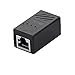 SIENOC RJ45 Ethernet Cable in-line Shielded RJ45 Coupler, Female to Female - Black (5 Packs of RJ45 Coupler)