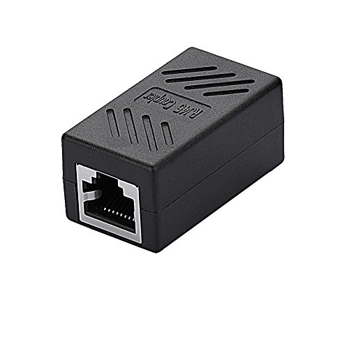 SIENOC RJ45 Ethernet Cable In-line Shielded RJ45 Coupler, Female to Female - Black (5 packs of RJ45 Coupler) - Thumbnail 2