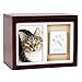 Pearhead Pet Dog or Cat Personalized Wooden Memory Box Keepsake, Pet Urn, Espresso, 41406