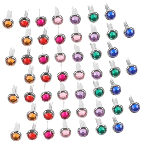 ARTSEWPLY 50pcs Colorful Mini Brads for Paper Crafts Metal Fasteners for DIY Scrapbooking and Handcraft Projects