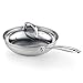 Cook N Home Stainless Steel Fry Lid, 3-Quart 10-Inch Saute Pan, Silver