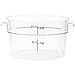Cambro RFSCW2135 Camwear 2-Quart Clear Round Food Storage Container with Cambro RFSCWC2135 Clear Round Lid