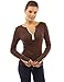 PattyBoutik Women's Notch Neck Buttons Trim Top
