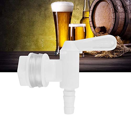 Duokon 3/8" White Plastic Beer Brew Bucket Tap Faucet for Home Brewing, Ideal for Filling Wine or Beer Bottles, Air-Free Transfer with 3/8 Inch Hose