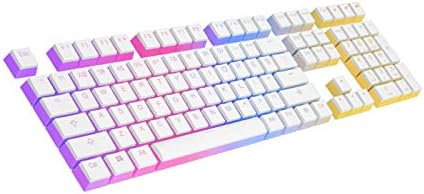 PBT Pudding Keycaps Set, HUICCN 108 Doubleshot transluzente OEM Profil Tastenkappen hinterleuchtet für 60%/87 tkl/104/108...