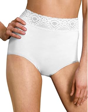 Hanes Bali Lacy Skamp Brief Panty_White