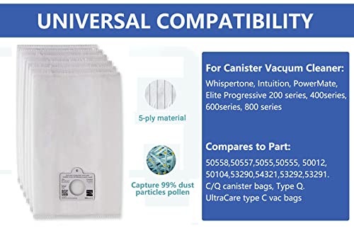 Compatible with Kenmore 53292 Type Q - C HEPA Canister Vacuum Bags,6-Pack photo 8