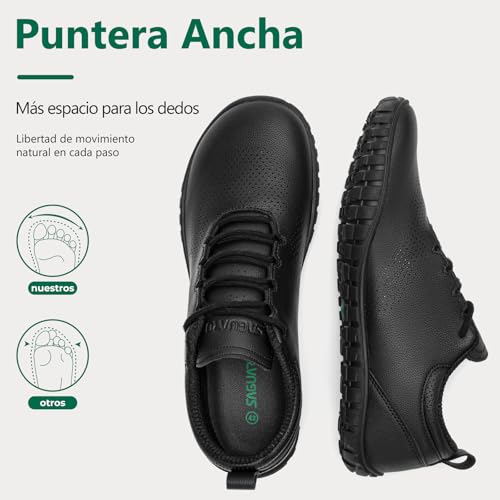 SAGUARO Zapatillas Barefoot Hombre, Calzado Minimalista Ligero con Puntera Ancha & Zero Drop para Caminar al Aire Libre Casual, Tallas 39-48