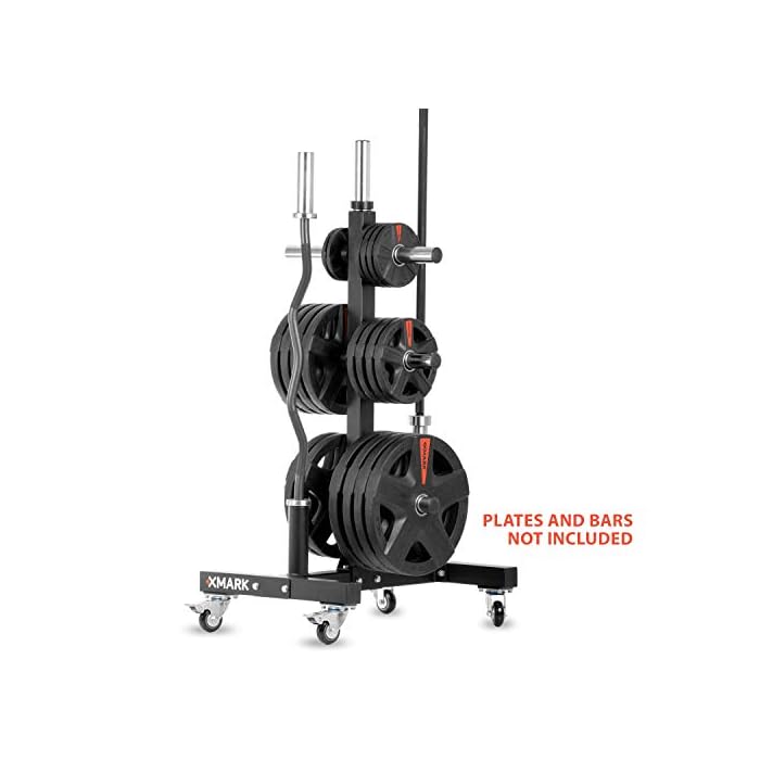 XMark Commercial Olympic Weight Plate Tree or Bumper Plate Tree, Vertical Storage Tree, 750 lb