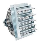 Fantech 2SHE1021 Axial Wall Shutter Fan, Direct Driveve, 1/30 hp, 115V, 1 PH, TEFC, 10"