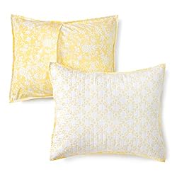 MARTHA STEWART Pamela Lemon Yellow Floral Queen