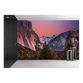 Beautiful Scenery in Yosemite National Park - Removable Wall Mural | Self-Adhesive Large Wallpaper - 66x96 inches