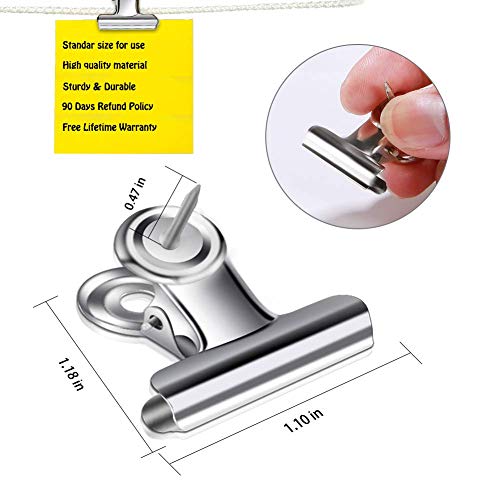 Push Pins Clips, 24 Pack Heavy Duty Clips with Pins for Cork Boards, Bulletin Boards and Cubicle Walls for Office School Home and No Holes for The Paper (Certified Refurbished)