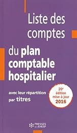 Liste des comptes du plan comptable hospitalier