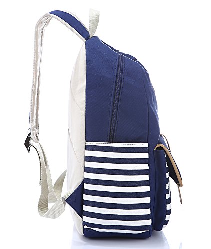 Canvas Laptop Bag Cute School Backpack College Bookbag Shoulder Daypack Casual Travel Bags for Teen Girls and Women